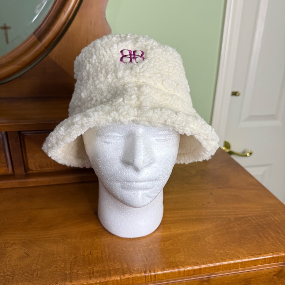 Baileys vintage shearling Sherpa bucket hat cream lining logo - Picture 5 of 11